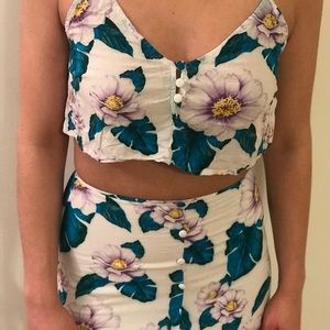 NOT IN STOCK TWO Piece Floral Set, Size Small